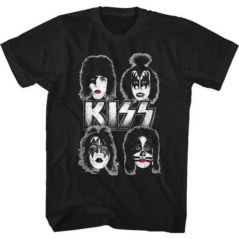 Kiss Band T-shirt Mens Fashion T-shirt Cotton T-shirt Kiss Top T-shirt Mens Clothing Music Rock Camisetas Hombre TopXJ250318