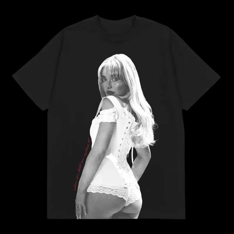 Sabrina Carpenter Album Short NSweet T-shirts Womens Summer Y2k Top Clothing Cotton Harajuku Fashion Mens Street Clothing T-shirtsXJ250318