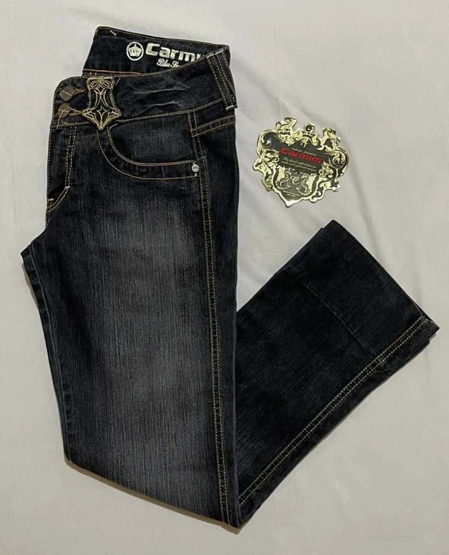 Korean Style Classic Versatile Washed Skinny Straight Jeans High Wasited Fashion Solid Trousers For Women's Black Wide Leg Pants