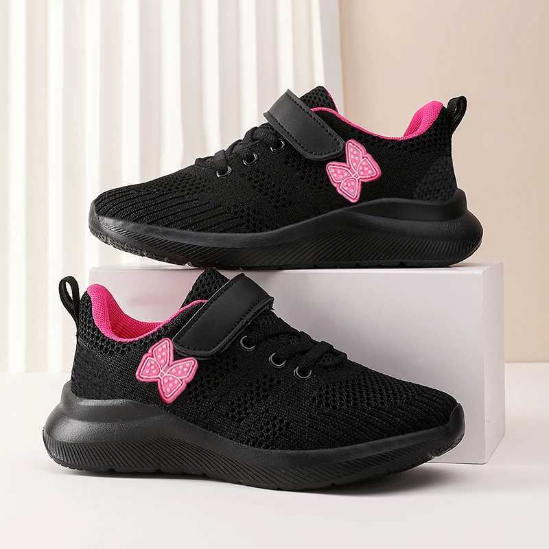 Childrens sports shoes girls breathable casual shoes outdoor sports shoes mesh surface anti slip fashionable running shoes W250318