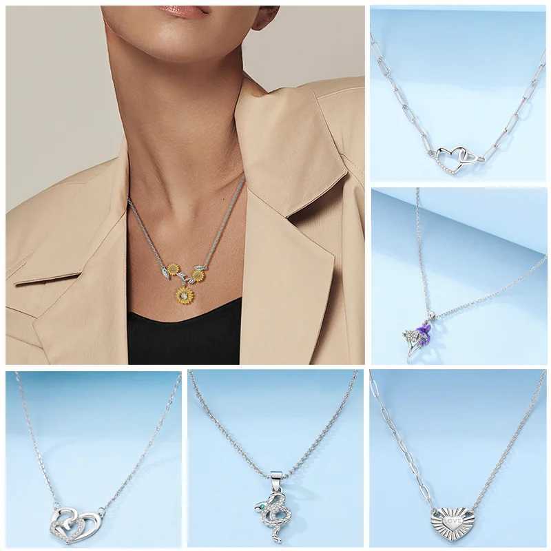Original 925 silver pendant necklace with romantic style butterfly heart necklace suitable for womens jewelry gifts W250318