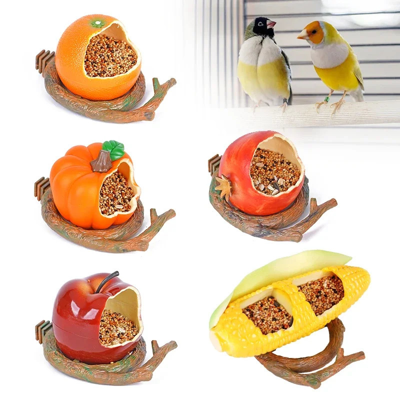 Food grade drinking bowl container feeder Interesting fruit shaped bird parrot Orange citrate for Flat noodles pet supplies 250318