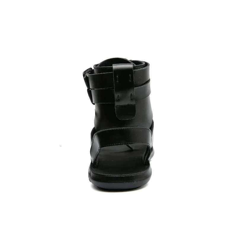Summer New Fashion High Top Versatile Men's Roman Leather Casual Lace Up Buckle Strap Sandals Men Shoes
