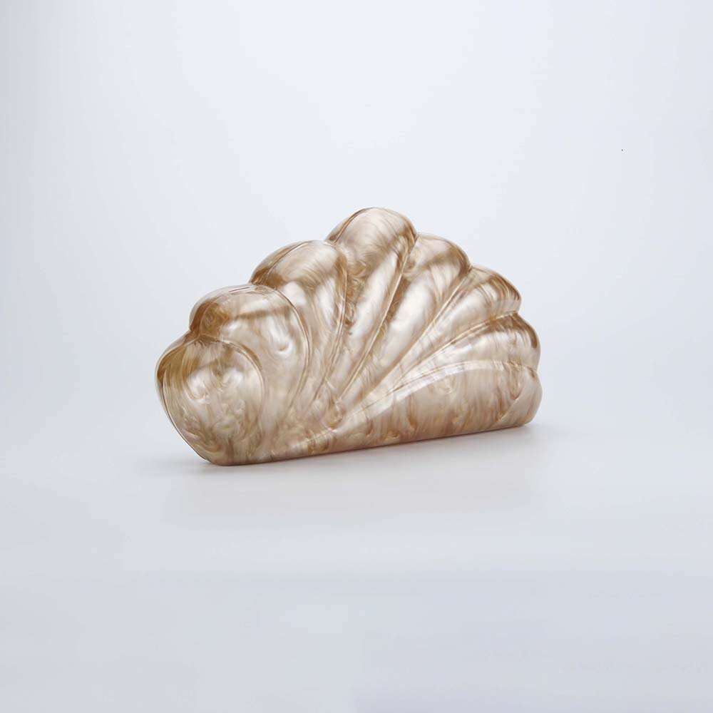 Women's Bags Women's New Diagonal Straddle Shell Fan-shaped Acrylic Fashionable Wedding Dinner Handheld Bag