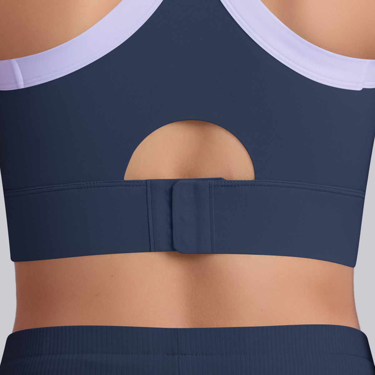 New tracksuit color blocked buckle tight fitting gathering unconstrained sports running fitness high stretch bra, yoga suit leggings