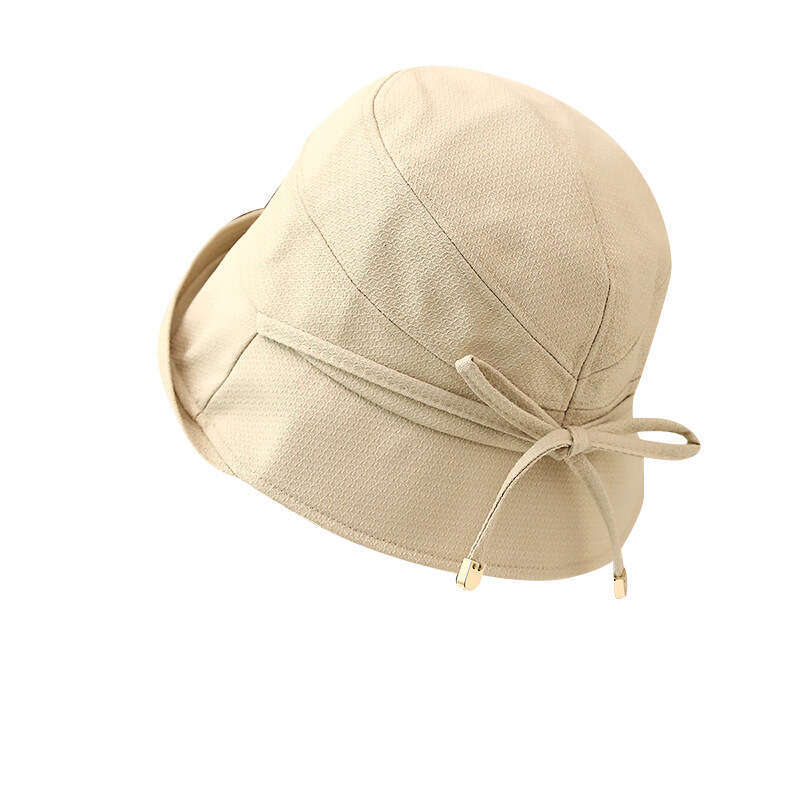 Hat children's Korean version lace up fisherman spring and summer temperament, rolled edge dome sunshade basin hat, looks small on the face