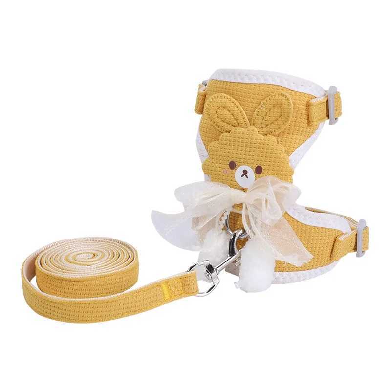 Strap up bow dog with cat towing rope anti breakage special adjustable vest cat chain walking rope hanging ball box backT250318