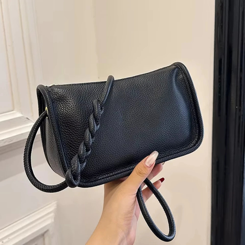 100%Real Cowhide Genuine Leather Sac Fashion Women Crossbody Bags for Ladies New High Capacity Shoulder Bag Handbag Female Purse R250318