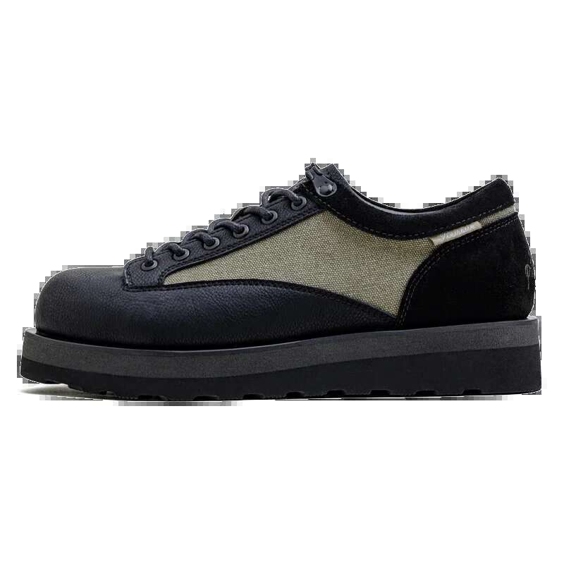 Maden Retro Casual Thick-Soled Height-Increasing Color-Block Classic Men's Round-Toe Black Lace-Up Leather Shoes for Fall