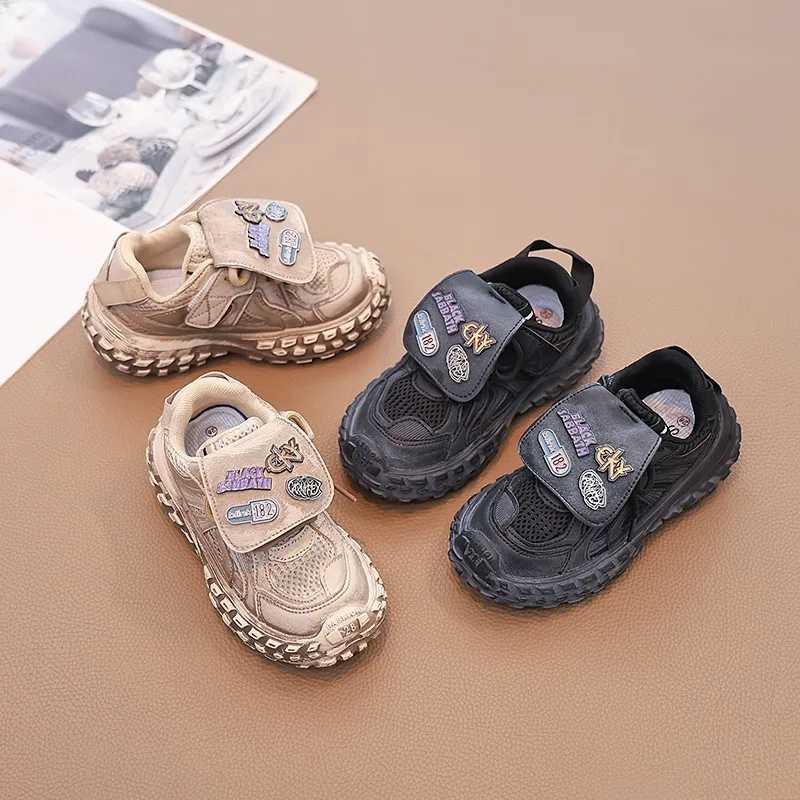 Girls breathable sports shoes board shoes printed soft sole anti slip childrens casual walking shoes boys shoes W250318