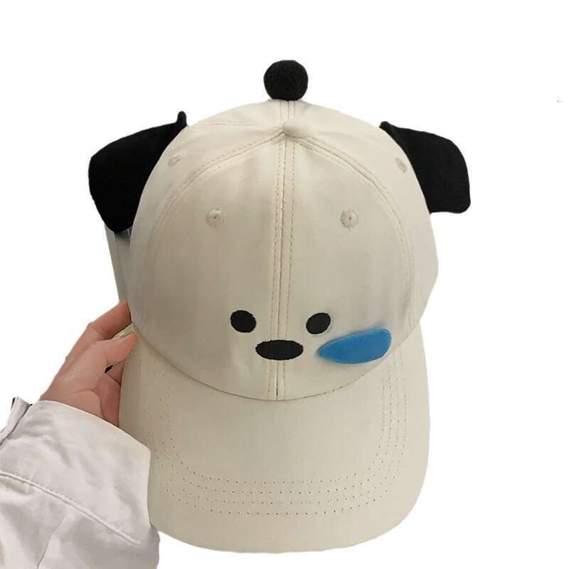 Cute Sleepy Dog Baseball for Women Summer 2024 New Sweet Girl Show Face Small Sunscreen Duck Tongue Hat