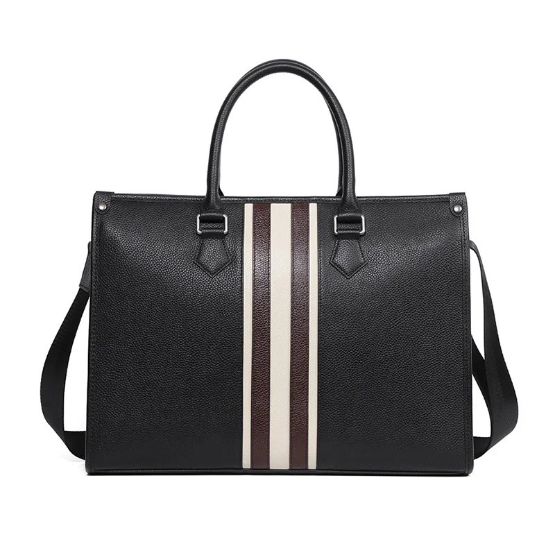 fashion trend mens shoulder bag cross body bag handbag PU leather simple business casual briefcase 250317