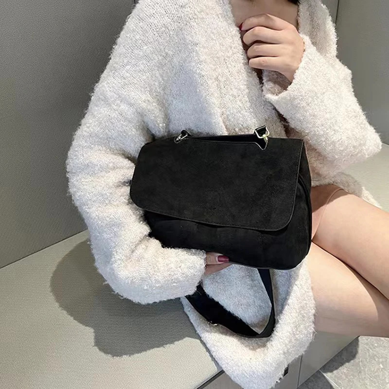 Winter Fashion Shoulder Bags For Women Retro Pu Leather Flap Crossbody Bag Lady Messenger Handbag Clutch Purse 250318
