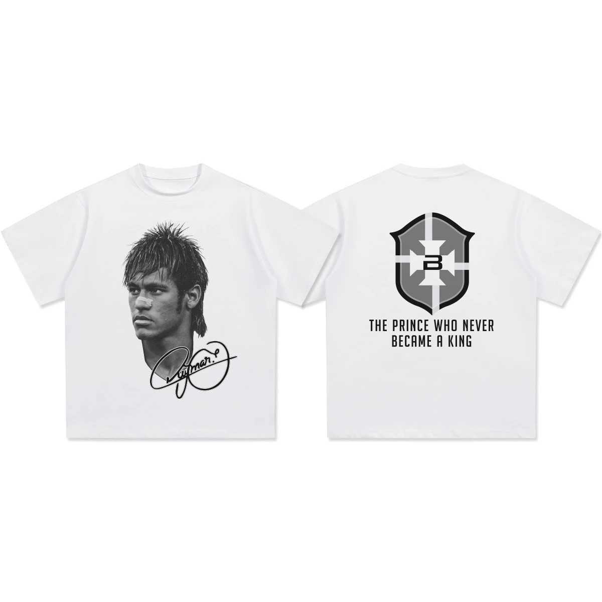 Neymar American Star Print Cotton Short-sLeeved T-shirt Men Women Clothing Athleisure Print Fashion Oversize Casual TeeXJ250318