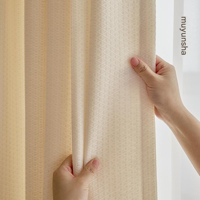 C8 Japanese cotton and linen curtain and window screens log style hotel thickened B&B living room restaurant bedroom bay window finished product whole