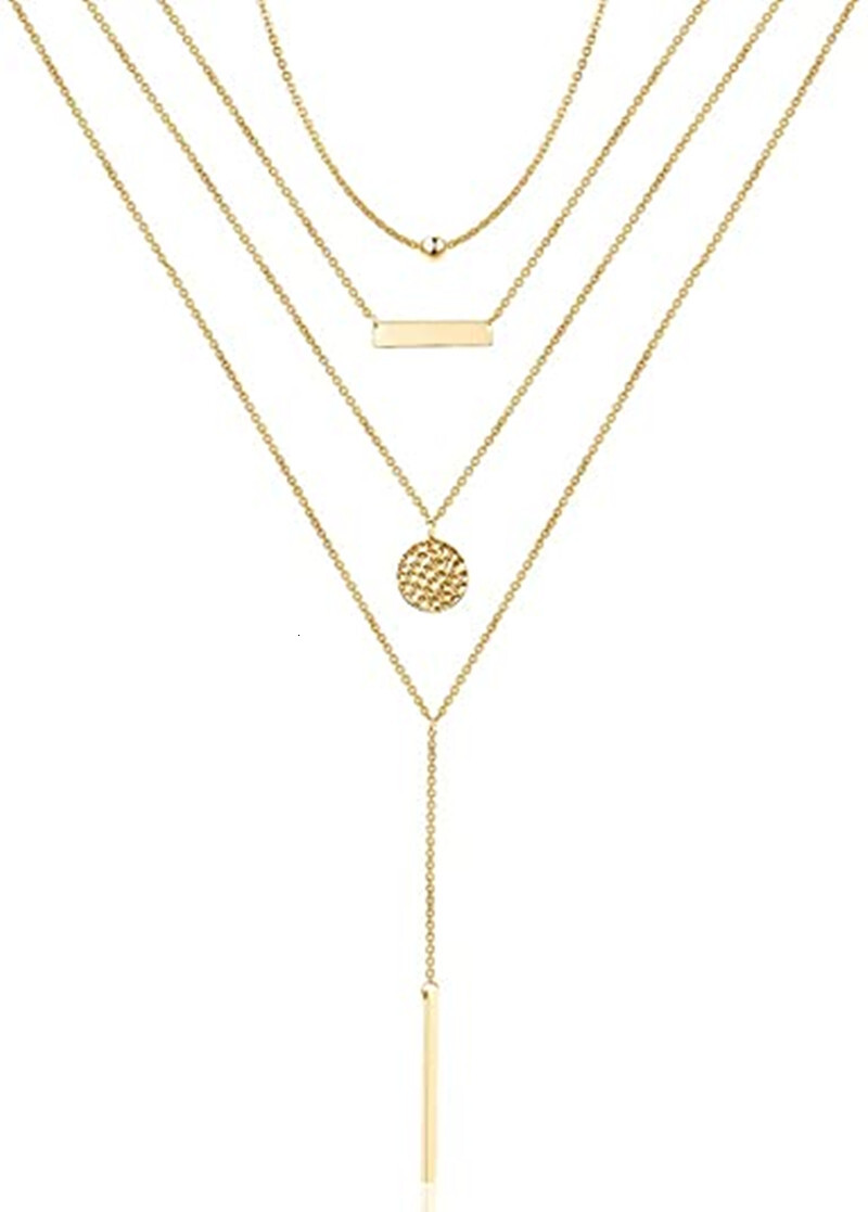 Popular fashionable straps, adjustable circular gold necklaces, ins street style sweater chains