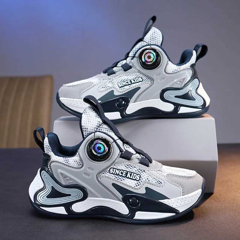 Childrens fashionable sports shoes boys casual shoes leather flat shoes student walking shoes outdoor girls basketball sports shoes W250318