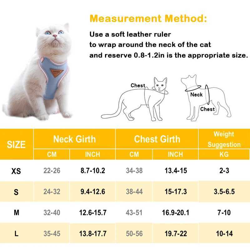 Cat Strap Set Adjustable Dog Strap Vest Escape Prevention Cat Chest Strap Chihuahua Dog Outdoor Walking Lead StrapT250318