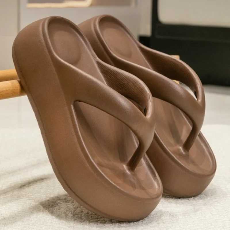 Popar Chunky platform toe clip sandals 2025 Wen New Thick Bott Slip Silppers EVA Anti-t Sandalia De Mujer 5cm Y250318