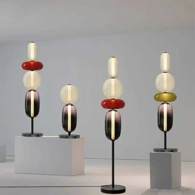 Italian Creative Colored Glass Designer LED Floor Light Living Room Bedroom Study Table Lamp Indoor Lighting Decor Candy Lights X250318