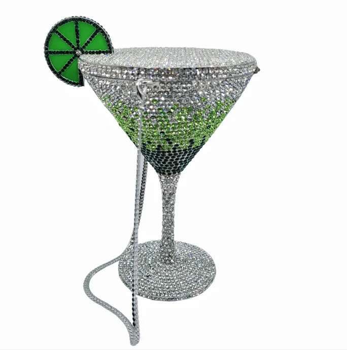 Martin Tail Cup Dia Evening Purse Bag Crystals Bridal Handbag Dinner Clutches Female Jewelry Purses Rhie Bags