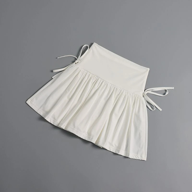 Womens Sports Yoga Short Skirt Fitness Tennis Ladys Pleated Skirt Short Quick Dry Mini Skirt Side Drawstring High Waist Skirt 250318