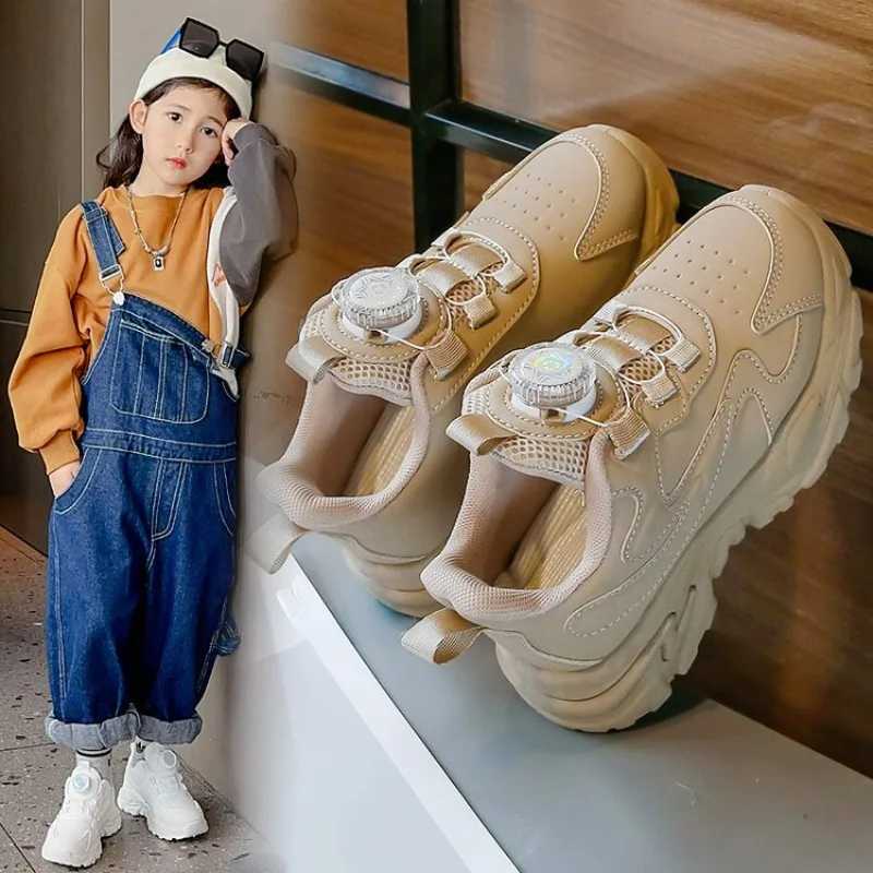 2024 new anti slip leather childrens sports shoes suitable for girls casual walking shoes anti slip childrens sports shoes W250318