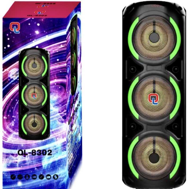 3000W Portable Speaker Sub woofer Heavy Bass Sound System Party Dj Rechargeable Led Light Loud Speaker Z250213