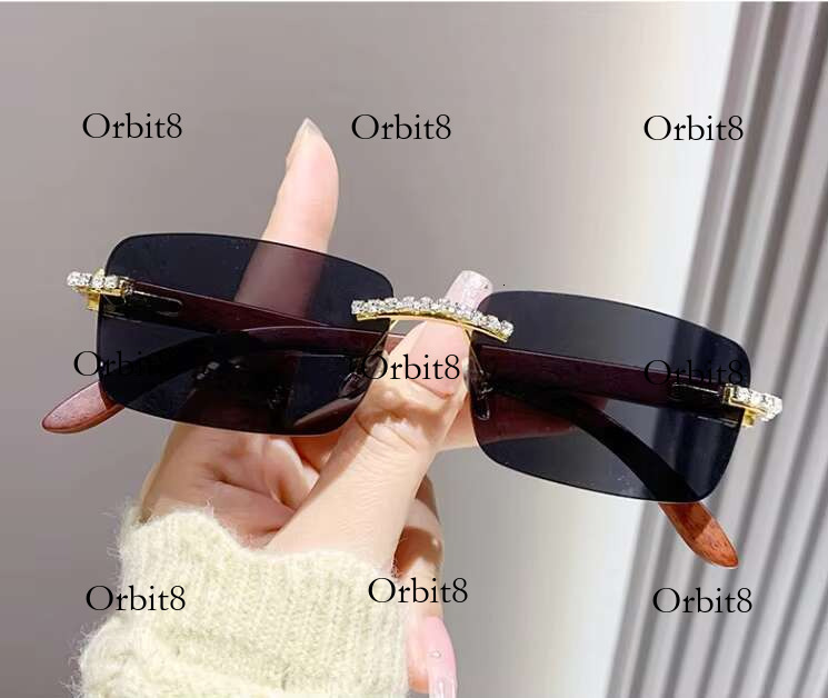 GWN OEM Lunettes Rectangle Rimless Sunglasses Dia Women Eyeglasses