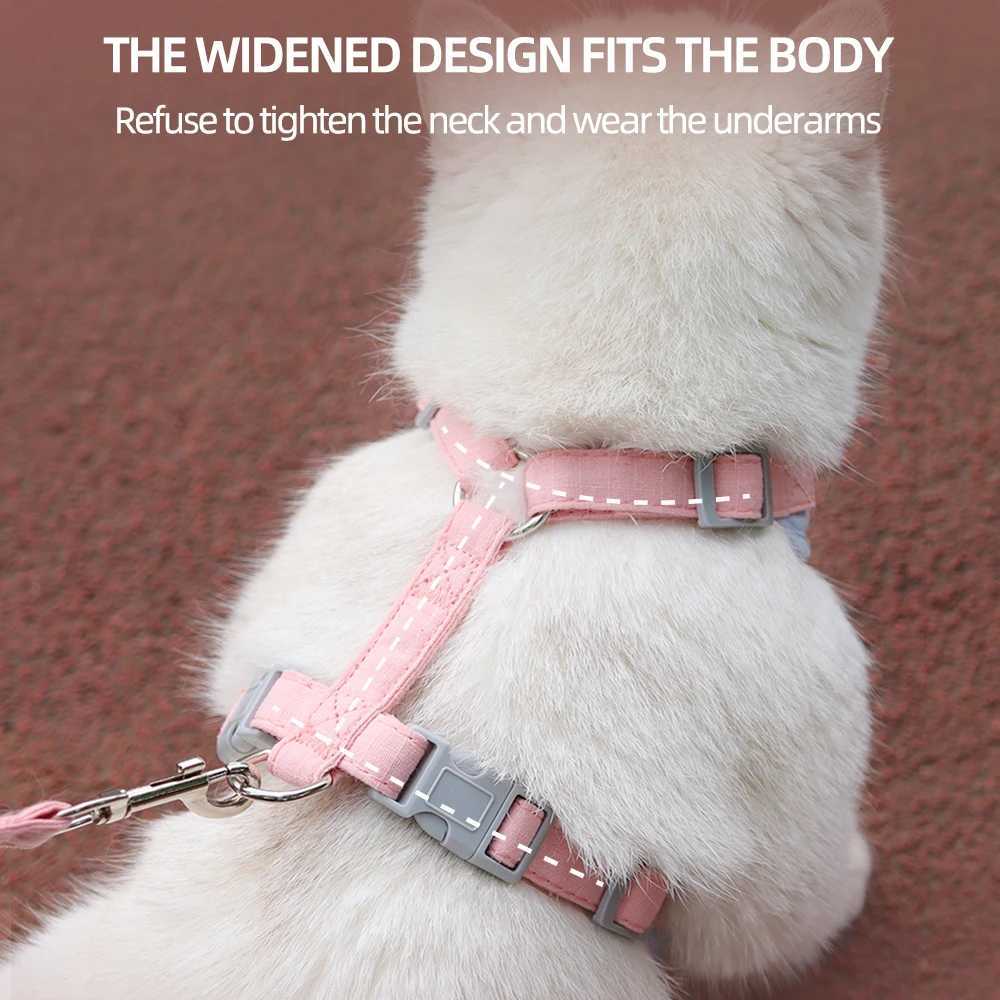 Cat puppy outdoor walking supplies fashionable pet straps and belt sets suitable for puppies cats breathable and durable kitten strapsT250318