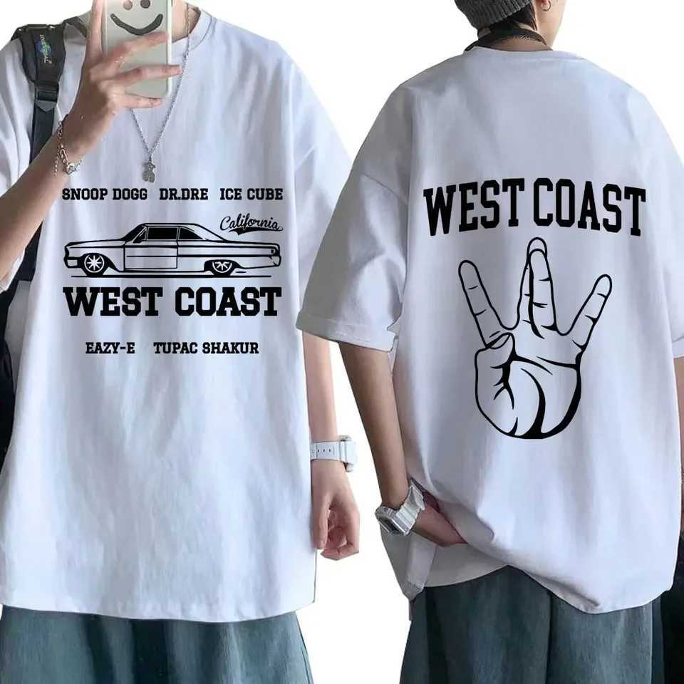 West Coast Rap Singer T-shirt Hip Hop Snoop Dogg Dr. Dre Cool Printed T-shirt Mens Retro Short Sleeve Street Clothing T-shirtT250318