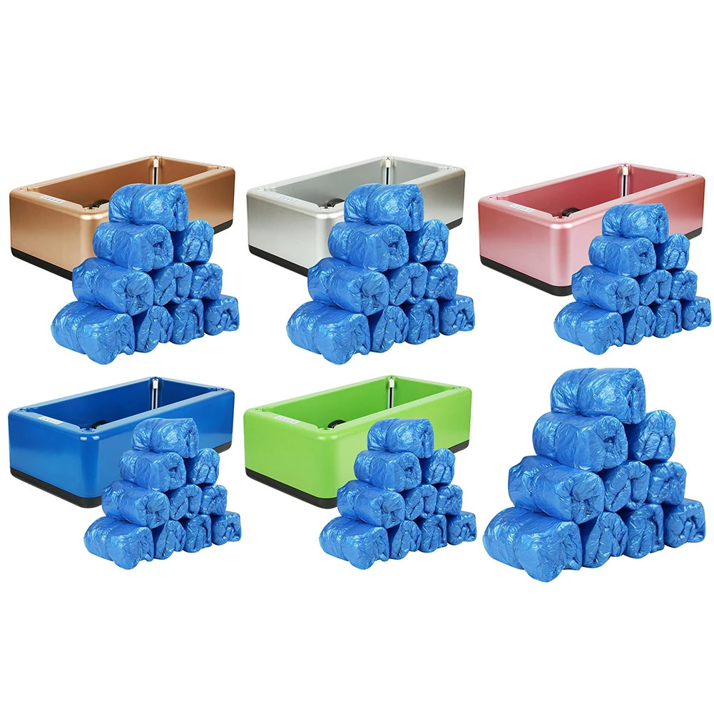 Automatic shoe cover dispenser with 100Pcs disposable covers handsfree intelligent buckle suitable for home offices 250318