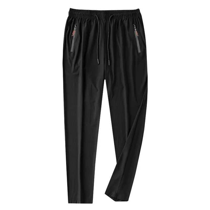 Mens Casual Pants Straight Slim Fit Elastic Waist Jogger Korean Classic Blue Black Gray Male Brand Trousers Plus Size 4XL 5XL W250318