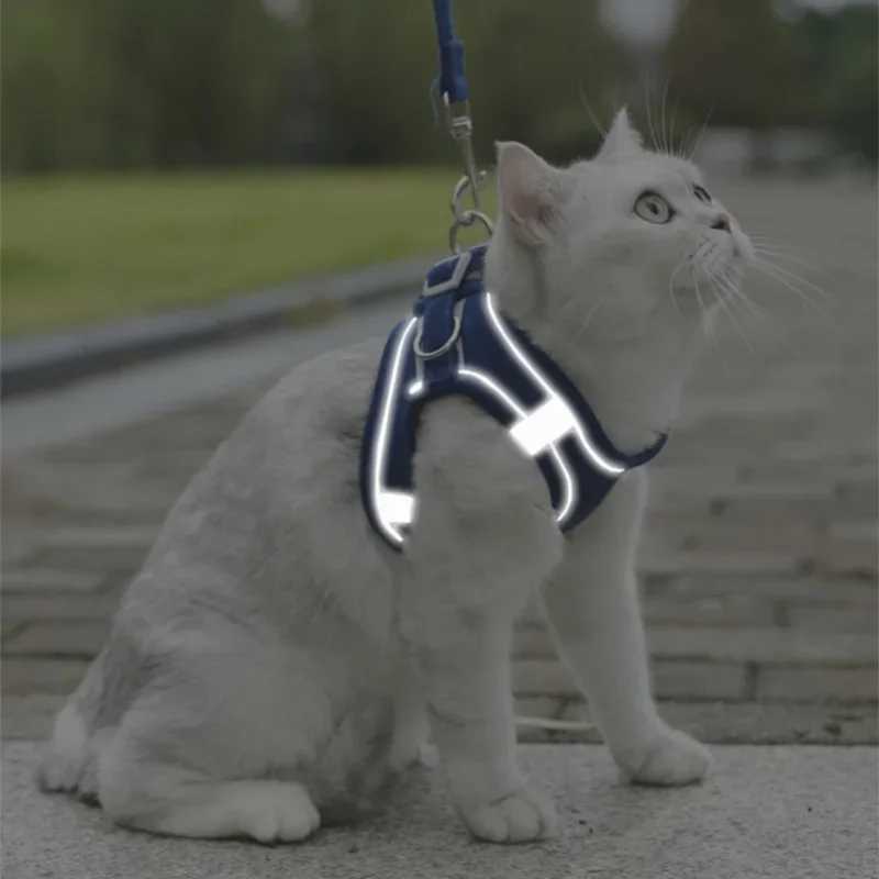 Suede Pet Reflective Dog Harness Dog Training Leashes Walking Pet Leash Long Lanyard Traction Rope Cat Chest Strap Vest LeashT250318