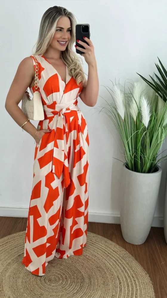 Summer fashion printed jumpsuit womens casual beach style V-neck strapless wide leg jumpsuit women X250318