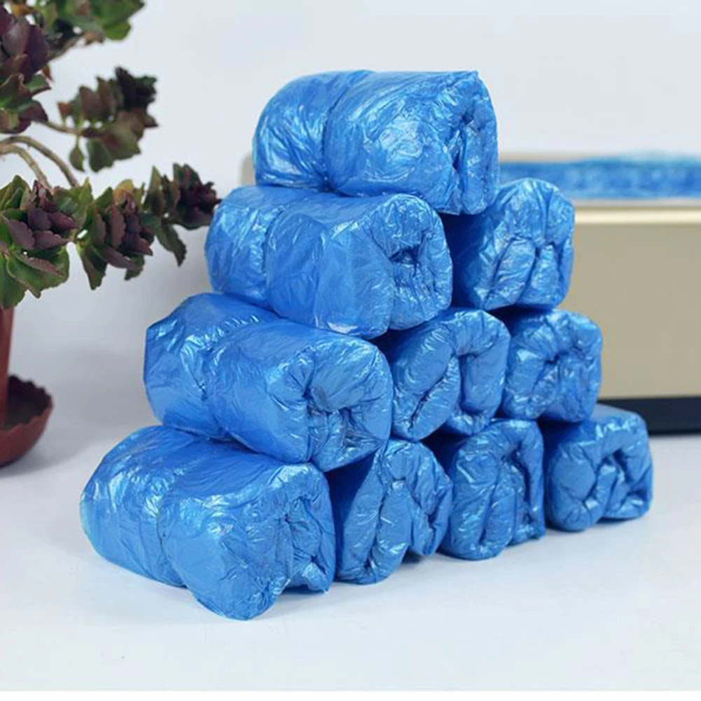 Automatic shoe cover dispenser with 100Pcs disposable covers handsfree intelligent buckle suitable for home offices 250318
