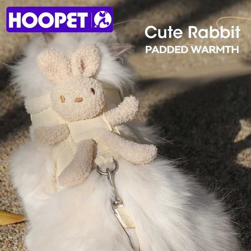 HOOPET Adjustable Pet Carrier Set Dog Leash Outdoor Warm Cartoon Rabbit Winter OutdoorT250318
