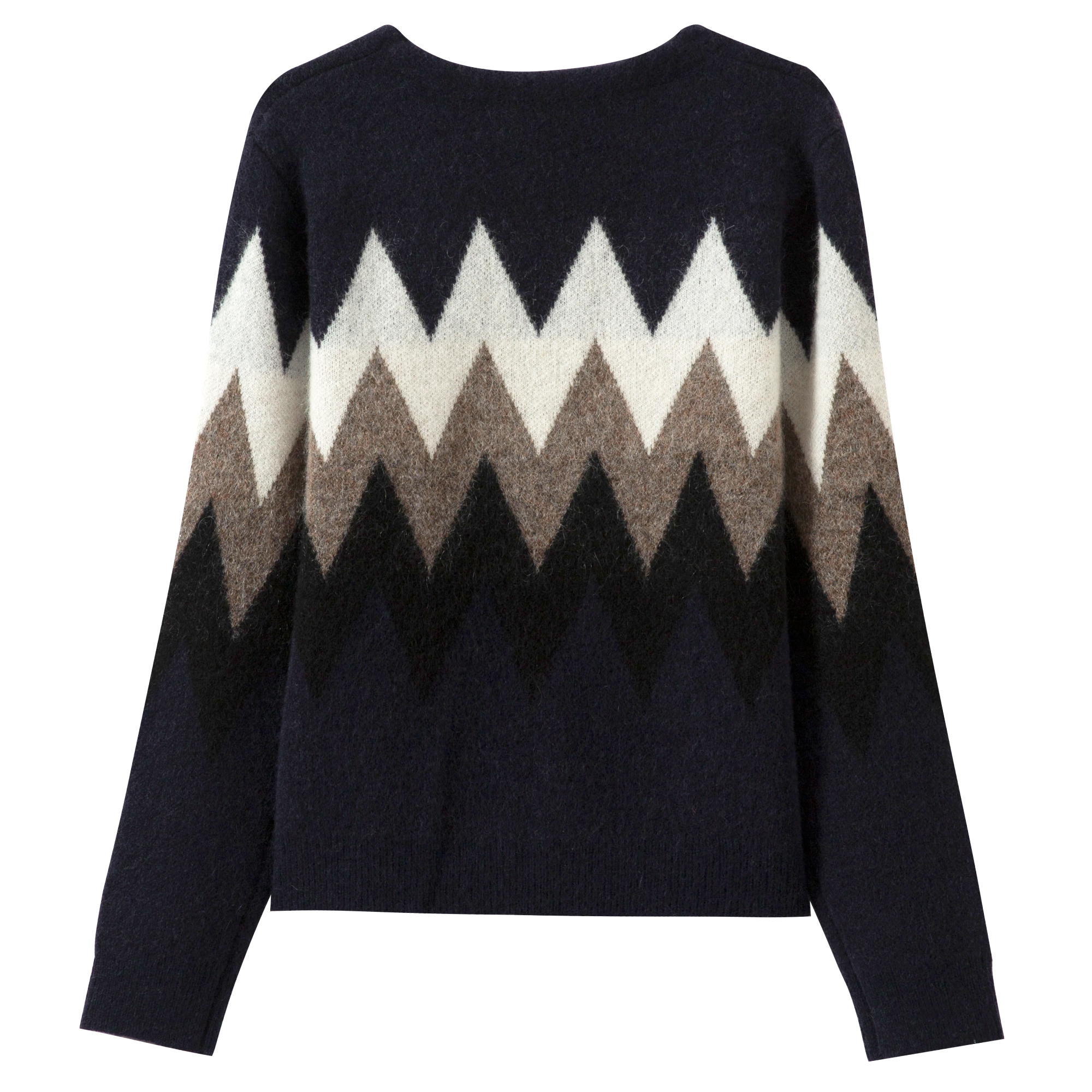 Chic Multi-Color Blend Vintage Knitted Cardigan - Casual Comfortable Wear