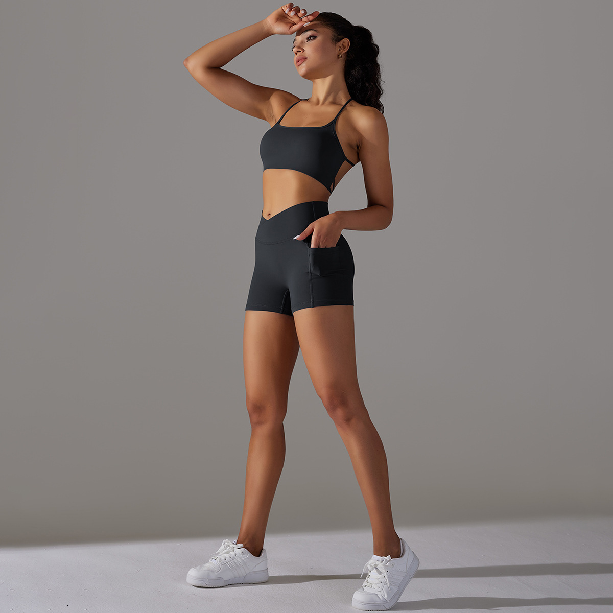tracksuit breathable, high elasticity beautiful back, fitness top, running sports bra, yoga suit set for women leggings