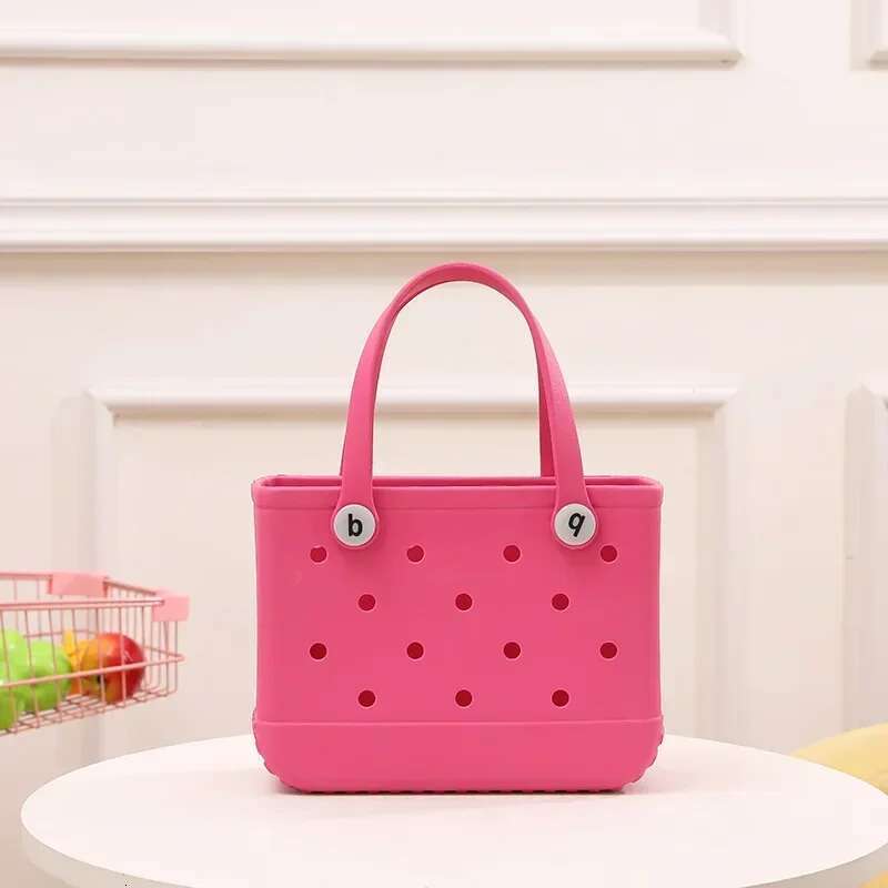 Beach Bogg Bags Children EVA Waterproof Cute Summer Storage Baskets Fashion Kid Outdoor Picnic Small Solid Color Eva Jelly Bag