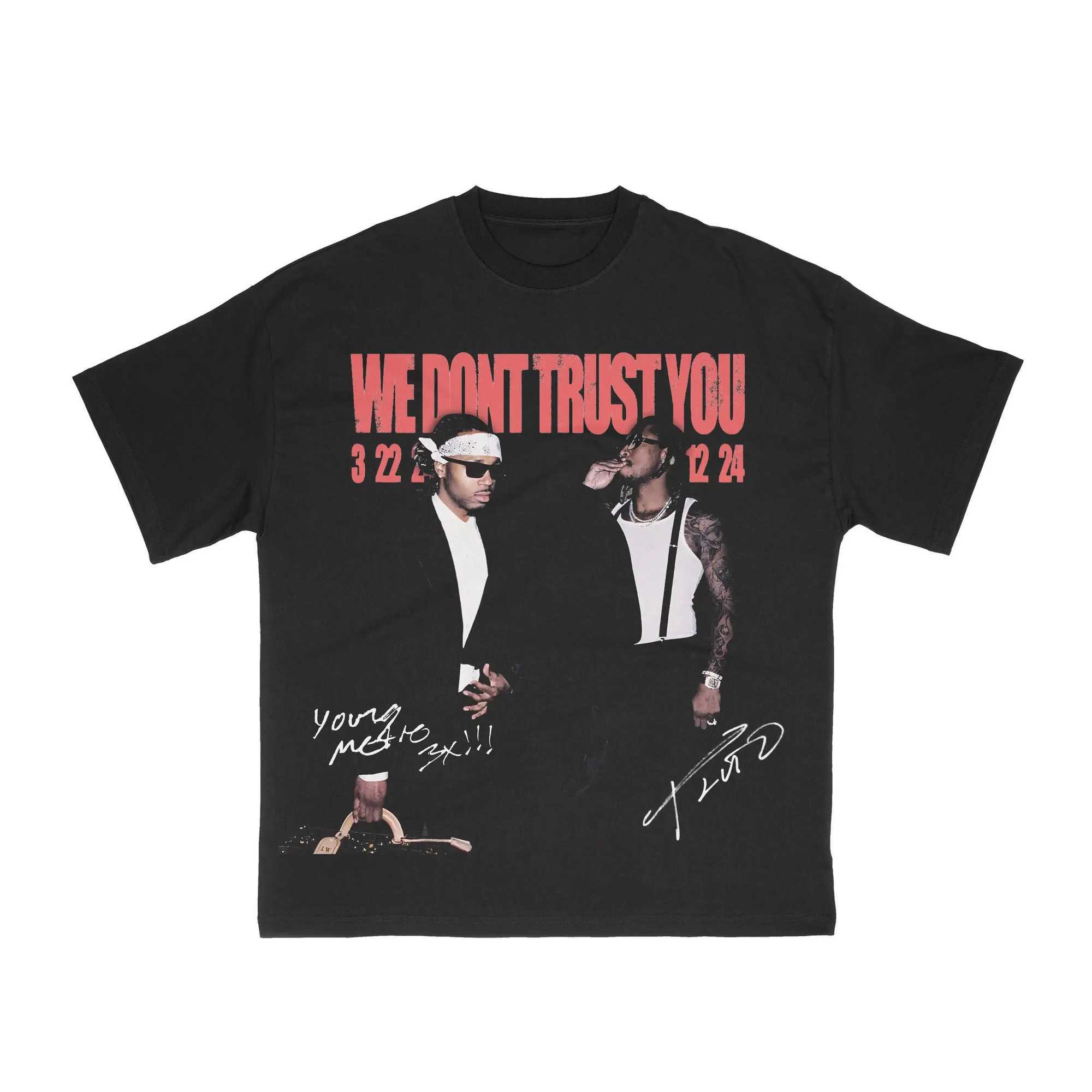 Metro Boomin Heroes Villains Retro T-shirt Mens Cotton Top Childrens Boys and Girls Fashion Street Clothing 2024 Brand CasualXJ250318
