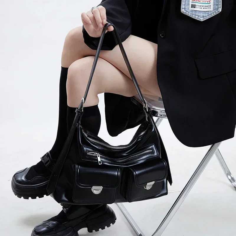 Winter large bag black soft Pu leather sole Fem handbag Fi Wens bag 2023 luxury designer wallet and handbag Y250318
