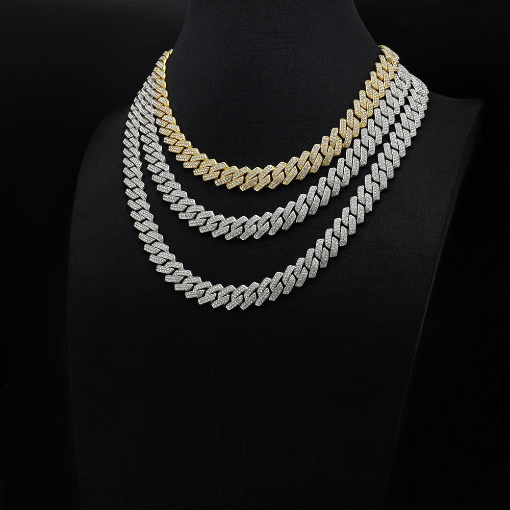 2024 Fashion Hip Hop 5A+ CZ Stone Bling Iced Out 20mm Cuban Link Chain Necklace for Men Rapper Jewelry