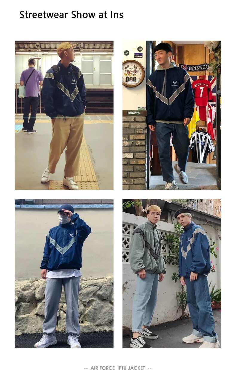 US Air Force IPTU Nylon PT Physical Fiess Training Jacket Team Running Hooded Reflecting Softshell Outdoor Windbreaker For Men