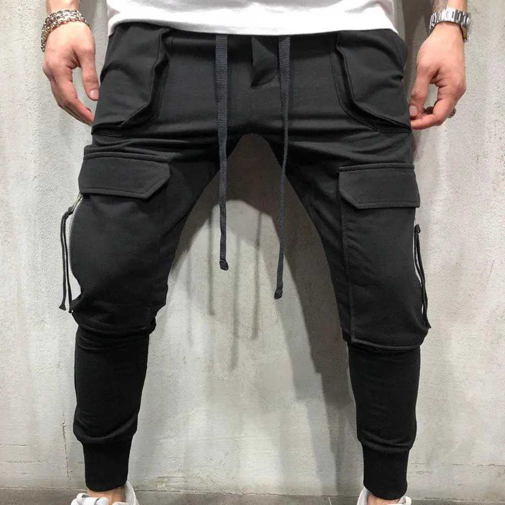 Autumn Spring Summer casual pants mens plus size 3XL multi pocket jeans mens loose pants mens loose pants W250318