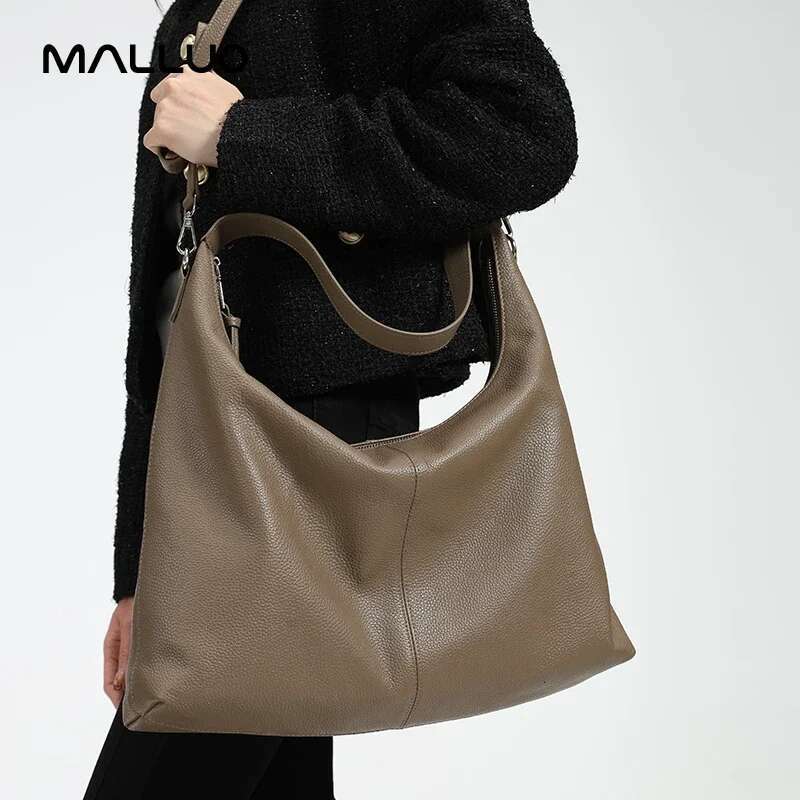 Women Cow Genuine Leather Shoulder Bag Ladies Soft Natural Cowhide Handbag Female Fashion Design Crossbody Bags For Lady