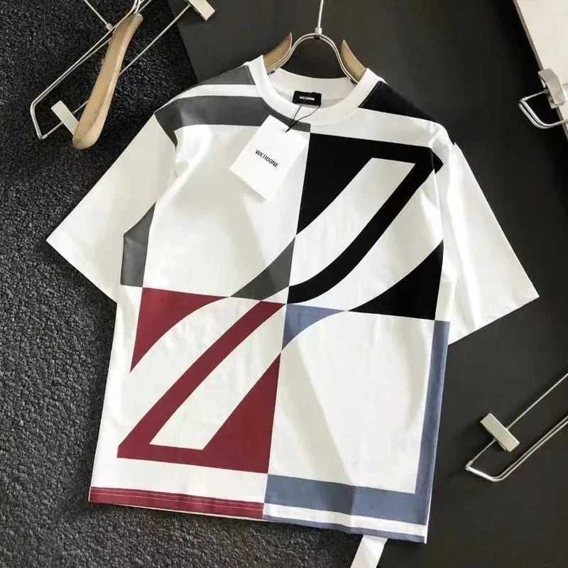 Mens clothing printed short sleeved round neck spring and summer thin and loose pull-out simple and handsome fashionable casual T-shirtT250318
