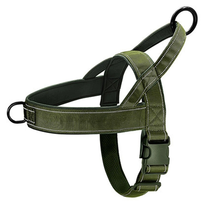 1pc Reflective Design No Pull Dog Harness Escape Proof Adjustable Nylon Dog Harness with Padded Handle for Medium Large Dog