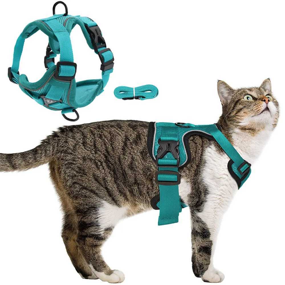 Dog Cat Harness Escape Proof Breathable Leash for Walking Outdoor Easy Control Pet Dog Cat Leash Reflective HarnessT250318