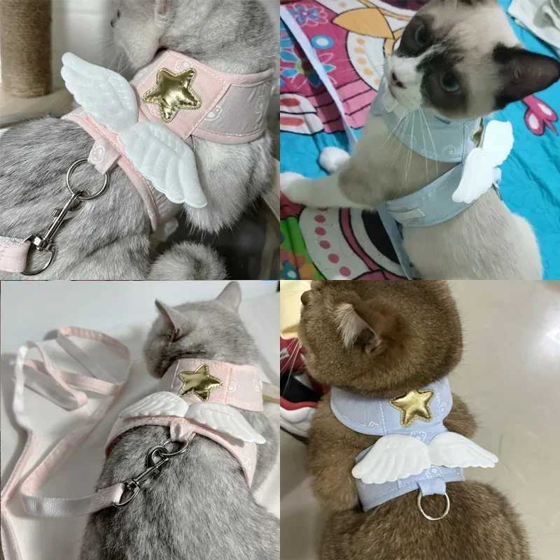 Pet Angel Wing Vest Strap Kawaii Strap Personalized Cat and Dog Strap Necklace Accessories Cat Strap 4 SeasonsT250318